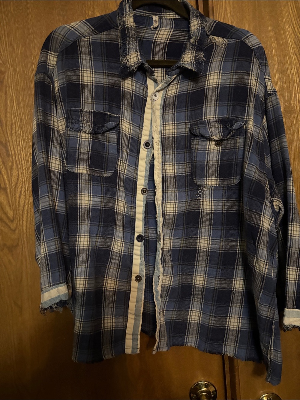 Magnolia Pearl Blue and White Plaid Button-Down Shirt